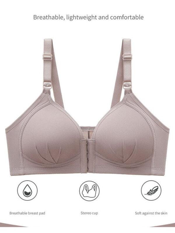 Push Up Soft Front Button No Wire Bra Plus Size - Image 8