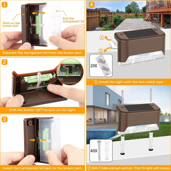 Solar Outdoor Stair Lights (4PCS) - Image 5