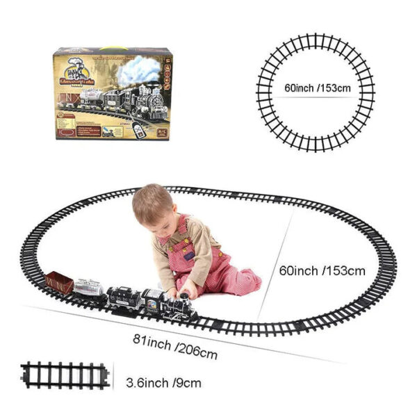 Remote Control with 3 Speeds | RC Train Set with Smoke, Sound and Light - Image 7