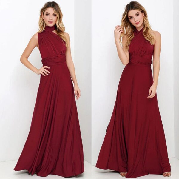 Versatile And Sexy Strap Wrap Dress – Bridesmaid Dress - Image 8