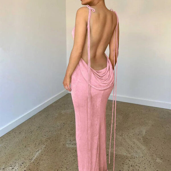 Women's Fashion Backless Maxi Dress - Image 6