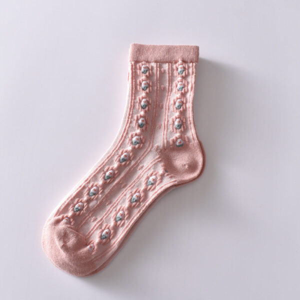 Pink Cute Knit Pattern Women's Socks C(New Year's Sale)* - Image 9