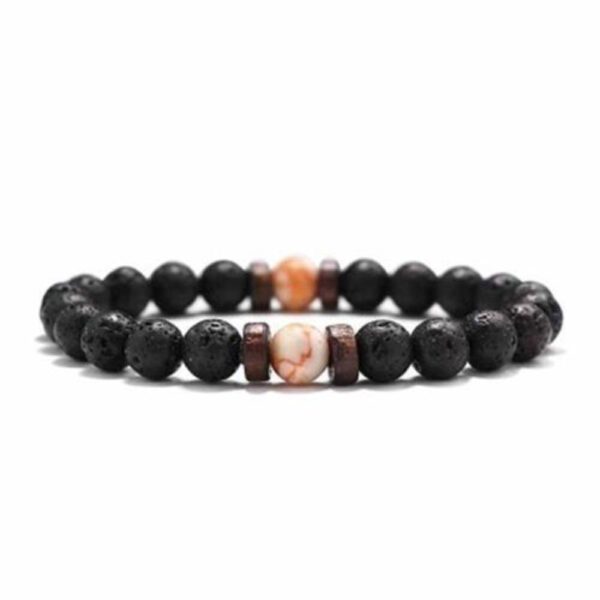 Tibetan Lava Stone Wooden Bead Wrist Chain Buddha Bracelet (13 Designs) - Image 16