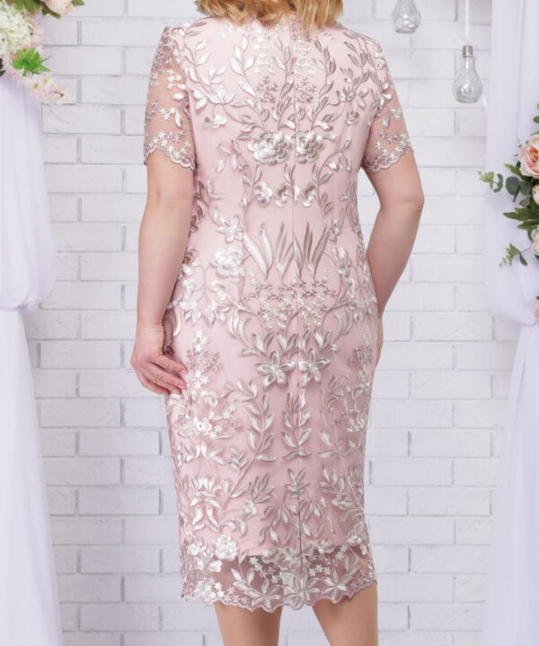 Women's Dress Embroidered Floral Lace Cocktail Party Dress Mother of the Bride Dress - Image 2