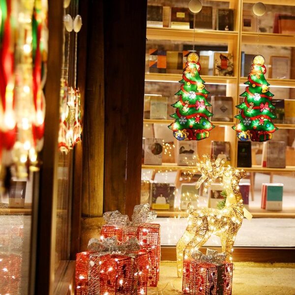 Santa Claus Led Sucker Window Hanging Lights Christmas Decoration Atmosphere Scene Decoration Holiday Decoration Lights - Image 7