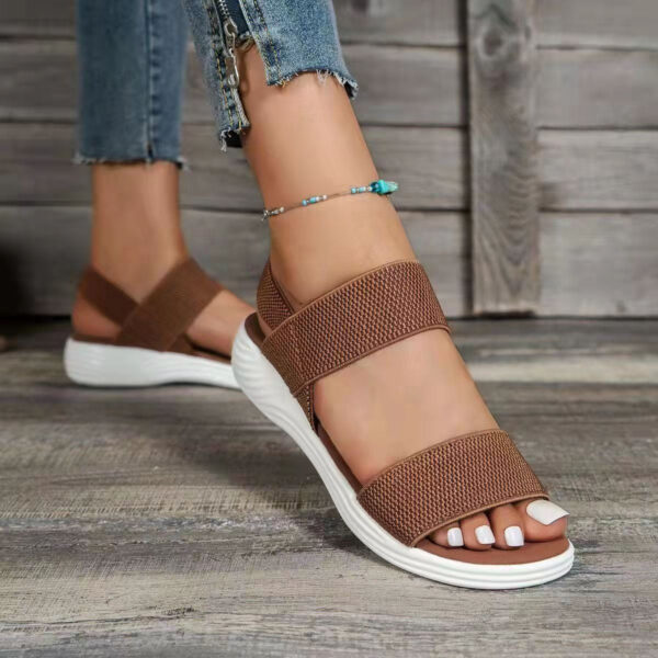 Women Sandals Summer Comfortable Casual Elastic Strap - Image 10