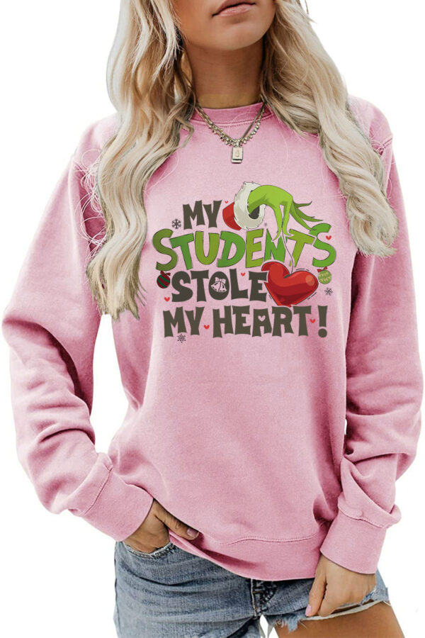 Women's My Students Stole My Heart Christmas Sweatshirt - Image 11