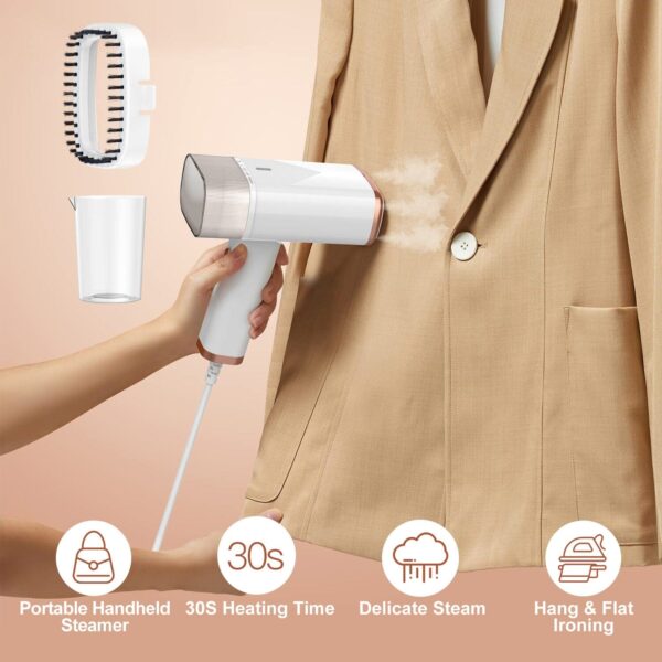 1000W Portable Handheld Clothes Steamer with Brush Foldable - Image 8