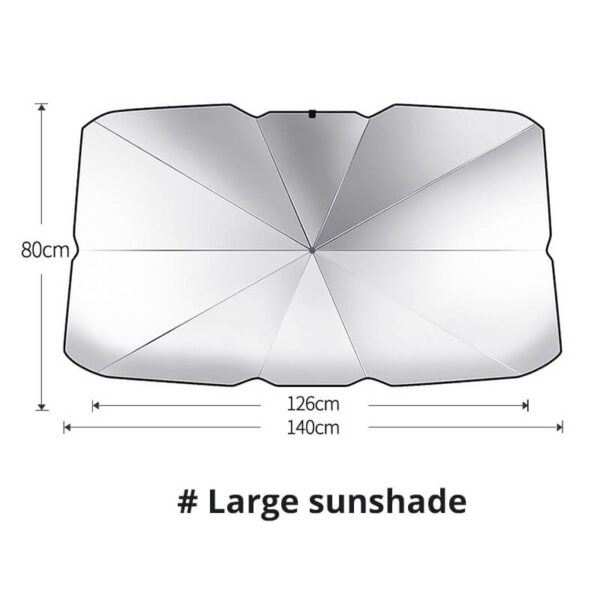 The retractable folding sunshade of the automobile's front windshield - Image 7