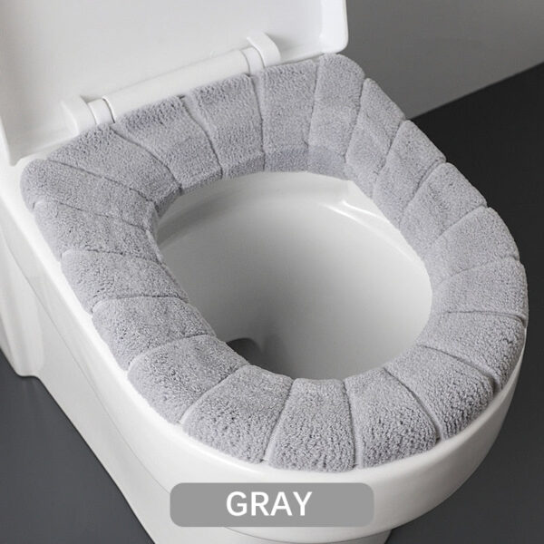 Universal Bathroom Toilet Warm Soft Thicken Seat Cover - Image 3