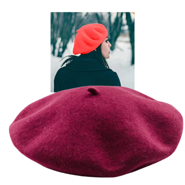 Women's Classic Woollen Beret - Image 6