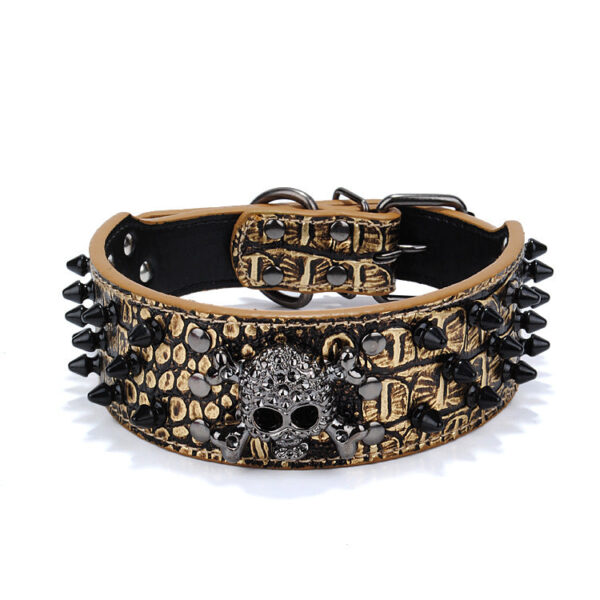 Rivets Studded Pet-accessories Boxer Skull Bullet Dog-collar Wide-spiked Dogs Cool Large - Image 5