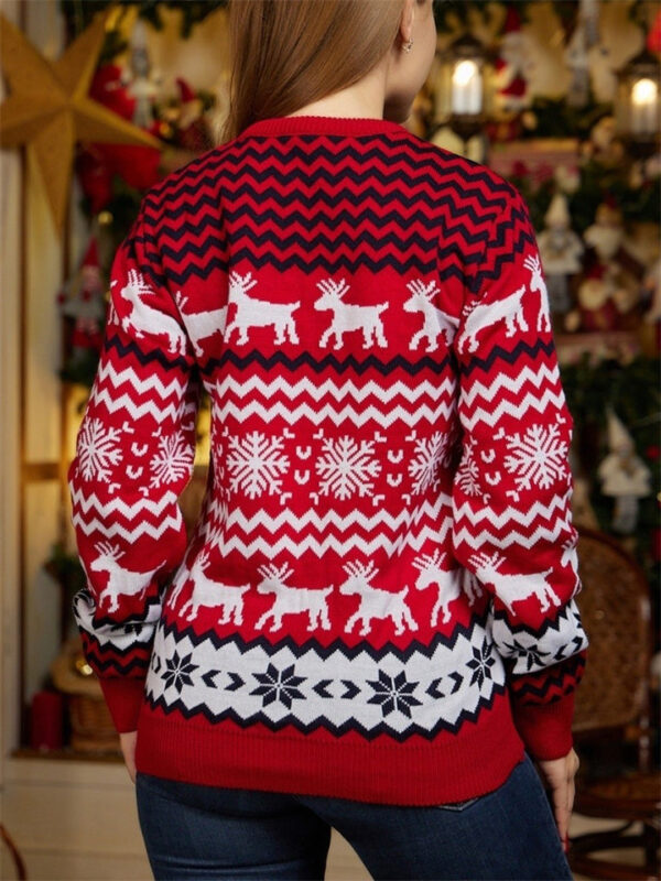 Winter Warm Extra Soft Round Neck Lovely Deer Women Christmas Sweaters - Image 6