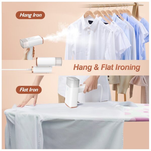 1000W Portable Handheld Clothes Steamer with Brush Foldable - Image 10