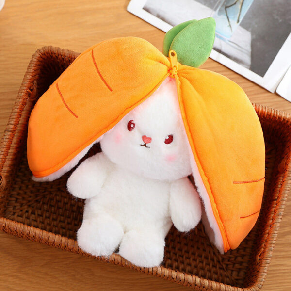 Strawberry Bunny Transformed into Little Rabbit Fruit Doll Plush Toy - Image 5