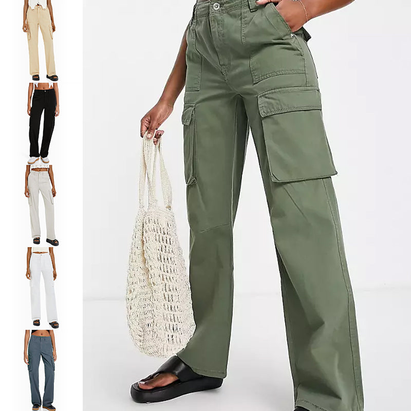Adjustable Women’s Straight Fit Cargo Pants – Reinsho