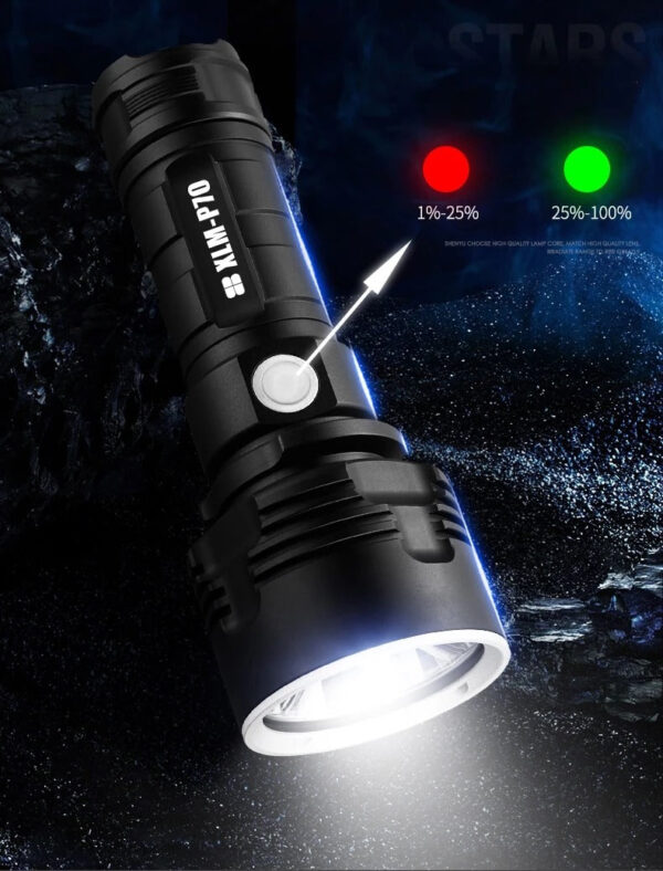 Strong Flashlight Focusing Led Flash Light Rechargeable Super Bright - Image 6