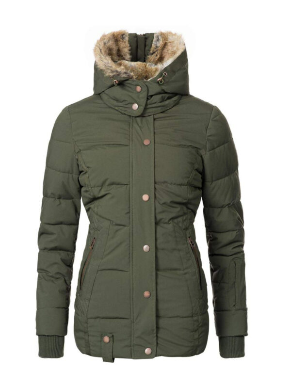 Women's Winter Outdoor Hiking Parka Coat with Faux Fur Lined Outdoor Windproof Coat - Image 2