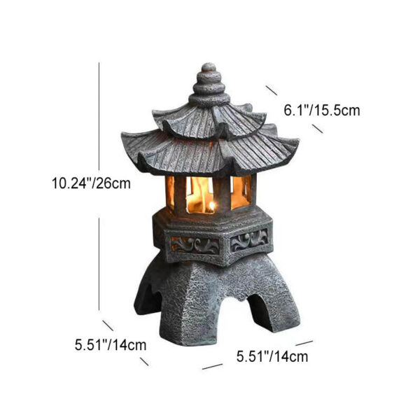 Retro Decorative Solar Tower Resin LED Outdoor Landscape Lighting - Image 5