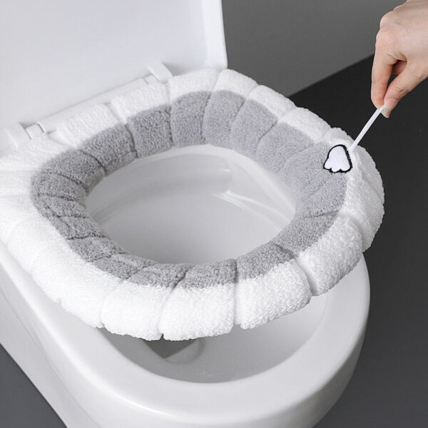 Universal Bathroom Toilet Warm Soft Thicken Seat Cover - Image 8