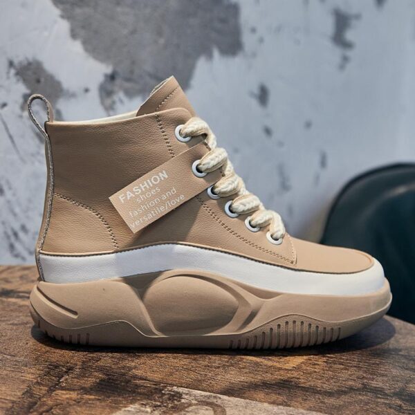 Women's High Top Thick Sole Martin Boots[Wide Width] - Image 3