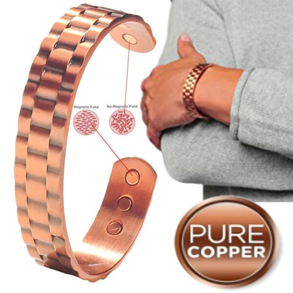 Pure Copper Super Magnetic Therapy Bio Negative Ion Bracelet