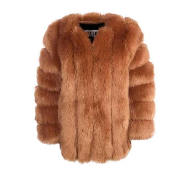 Women faux fur mid-long open front chunky coat | bubble fluffy coat 15 colors - Image 6