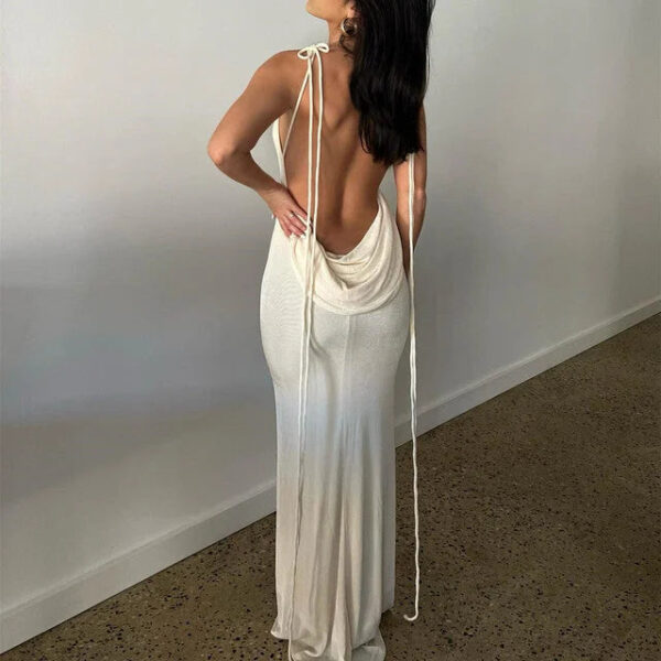 Women's Fashion Backless Maxi Dress - Image 14