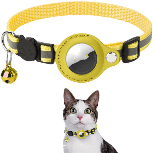 Reflective Collar Waterproof Holder Case For Airtag Air Tag Airtags Protective Cover Cat Dog Kitten Puppy Nylon Collar - Image 8