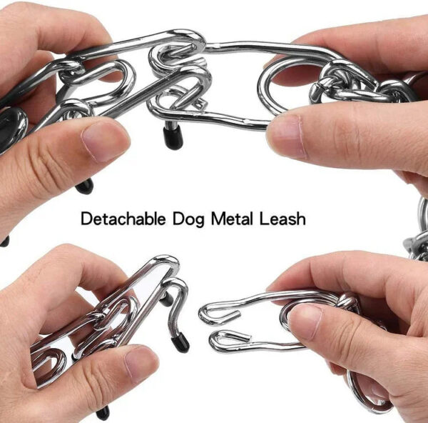 Prong Collars for Dogs, Choke Collar for Dogs, Stainless Steel Adjustable with Comfort Rubber Tips, for Large, Medium and Small Dogs - Image 3